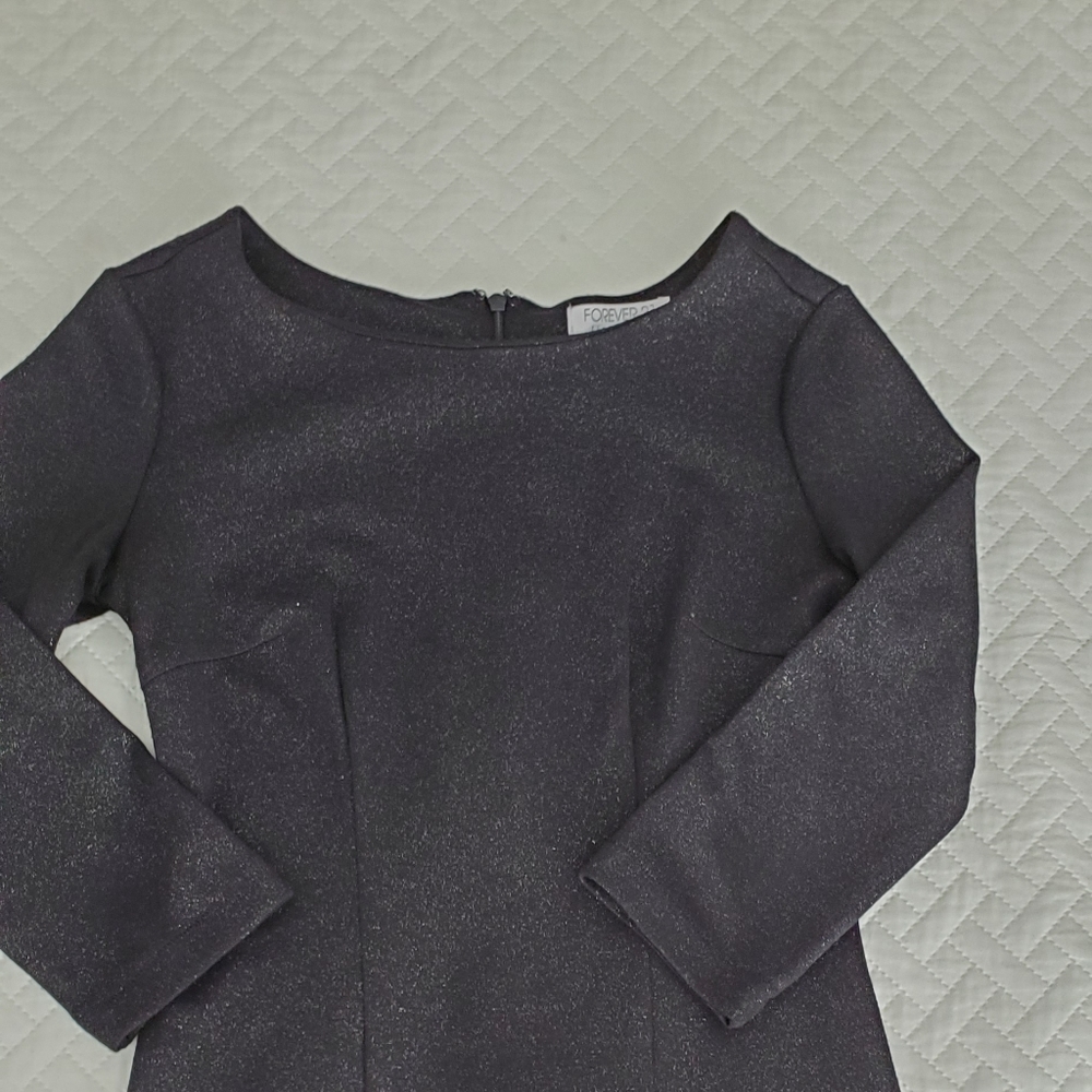 Forever 21 Black Shimmery Mini Dress Size S